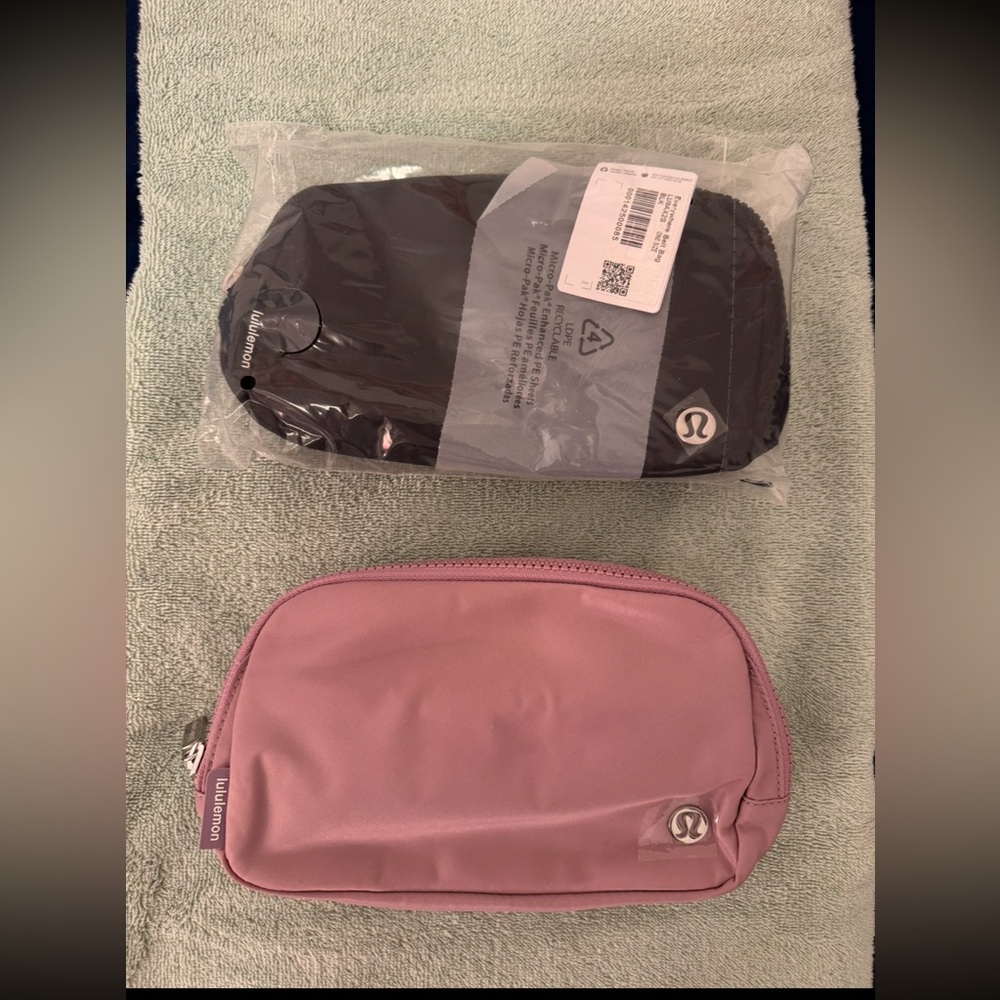 BRAND NEW Lululemon Pink and Black Belt Bags
